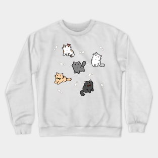 Fancy kittens and fish pattern Crewneck Sweatshirt